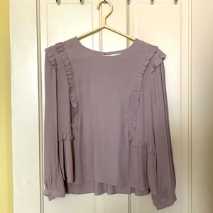 Aritzia Talula Women’s Mauve Ruffle Blouse